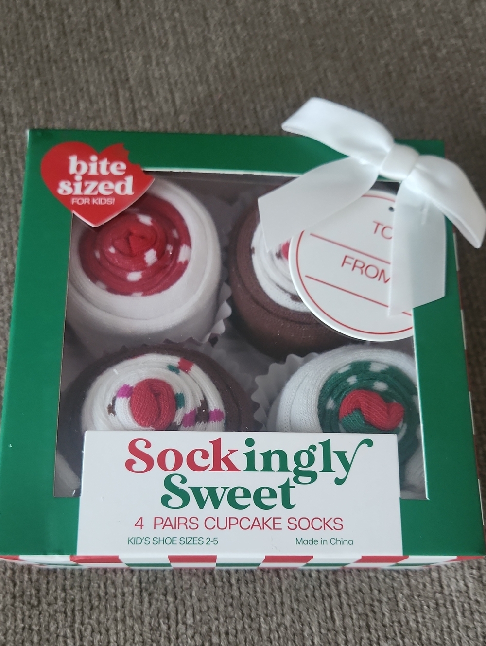 Sockingly Sweet 4 Pairs Cupcake Socks Cupcake Socks Multicolor Girls 2-5 NWT